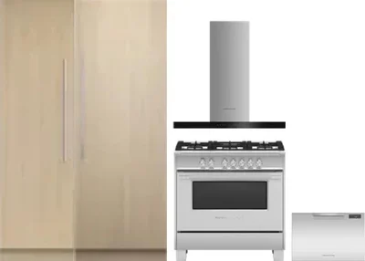 5 Piece Package Includes Refrigerator, Freezer, Range, Hood And Dishwasher